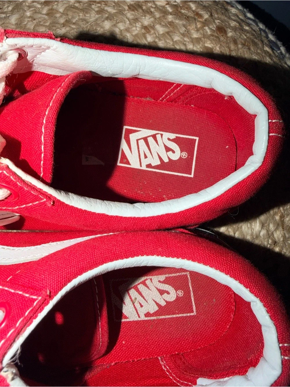 Vans red sneakers
